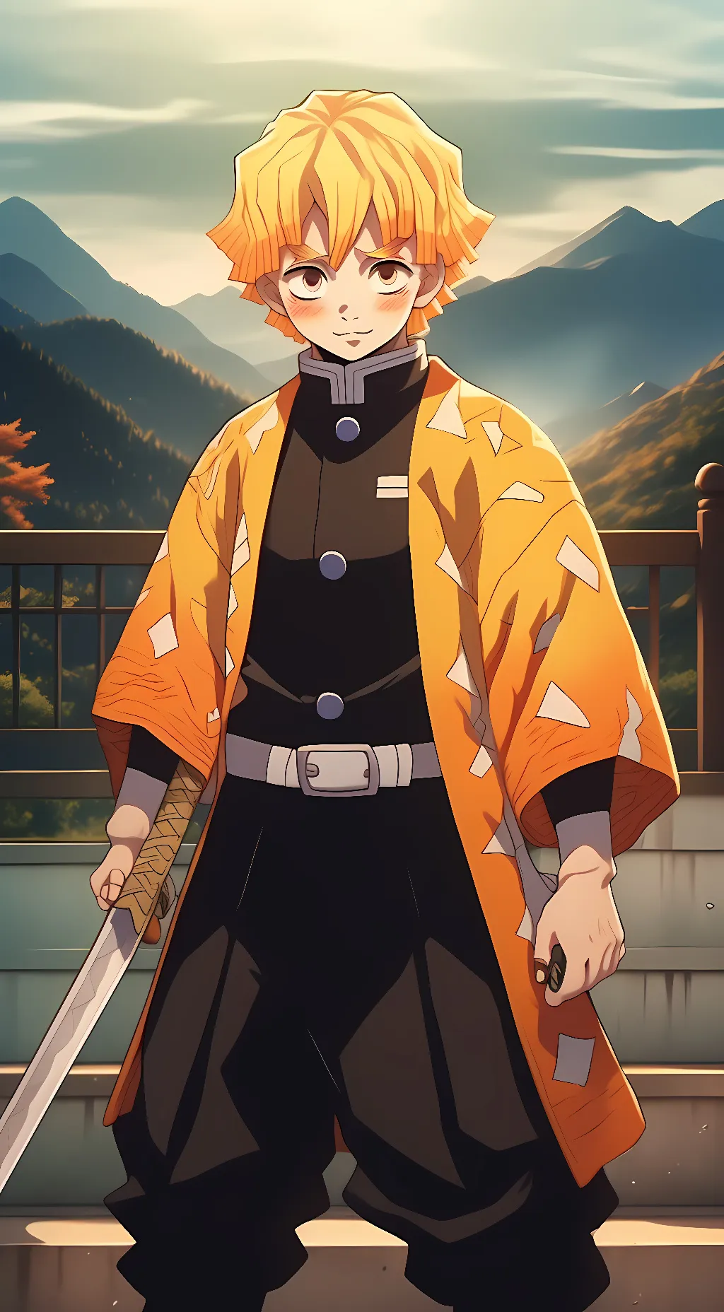 ai character: Zenitsu  background