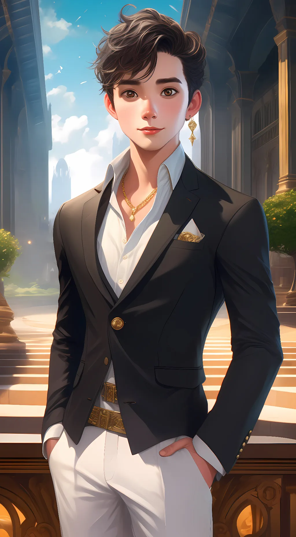 ai character: sexy boy background