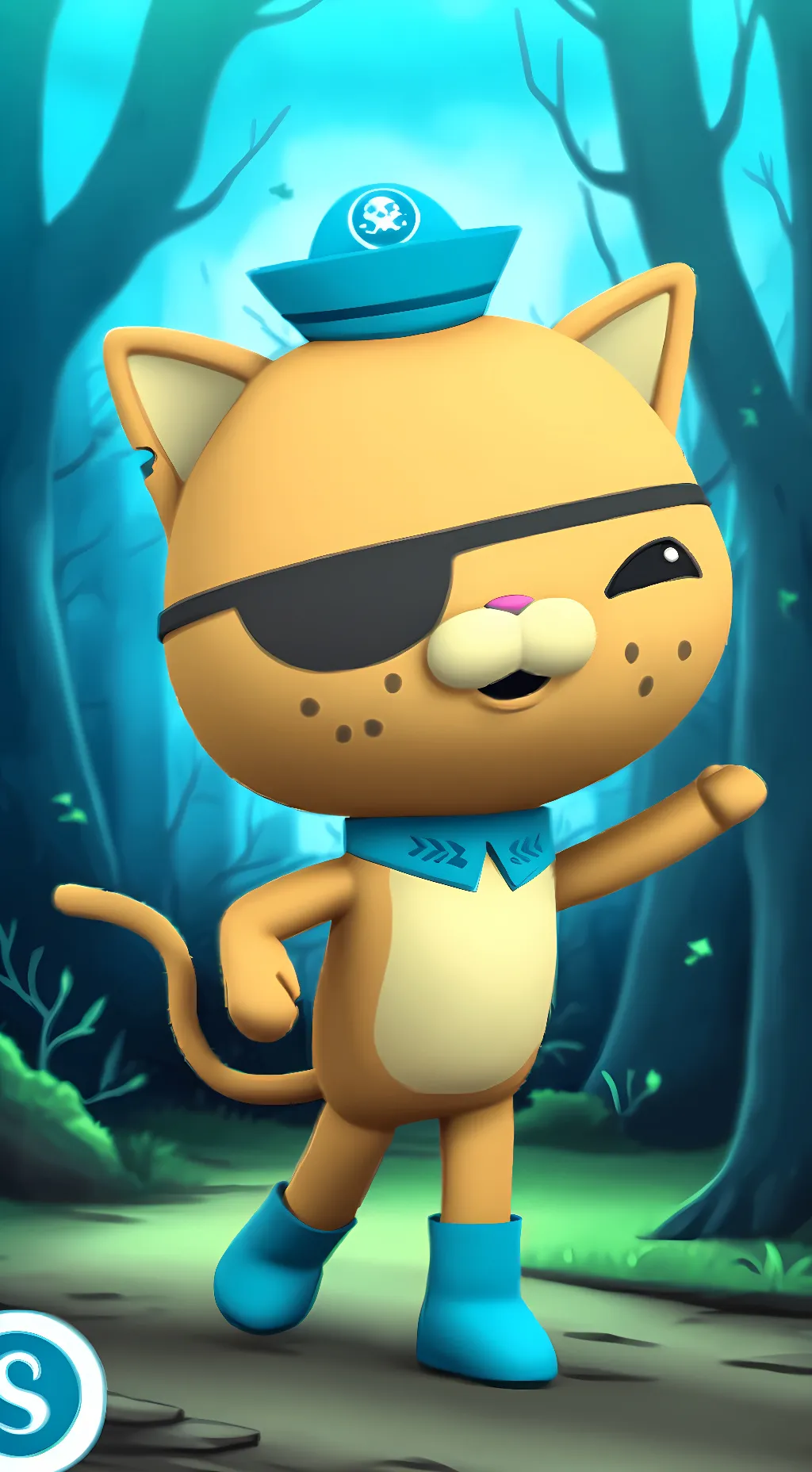 ai character: Kwazii the cat. background