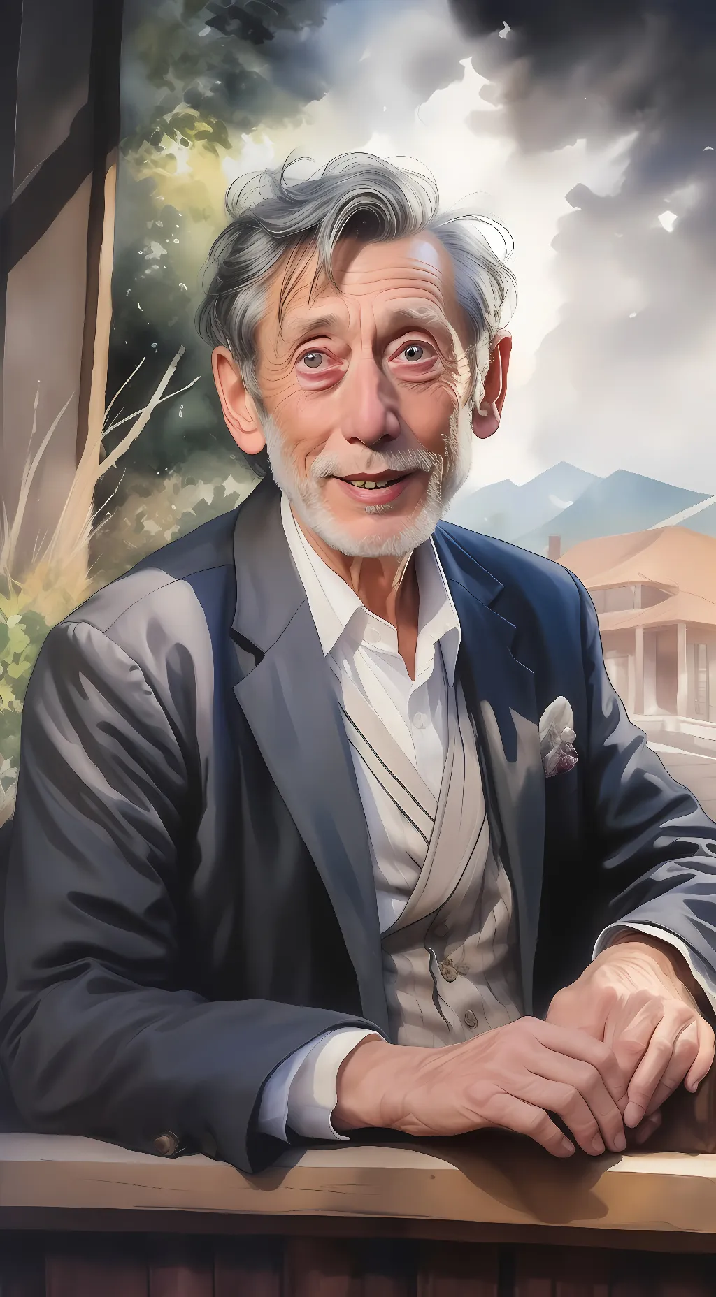 ai character: Michael Rosen background