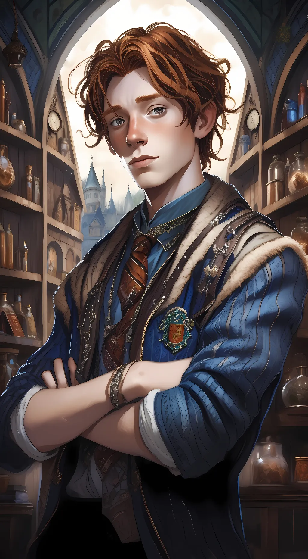 ai character: Fred Weasley  background