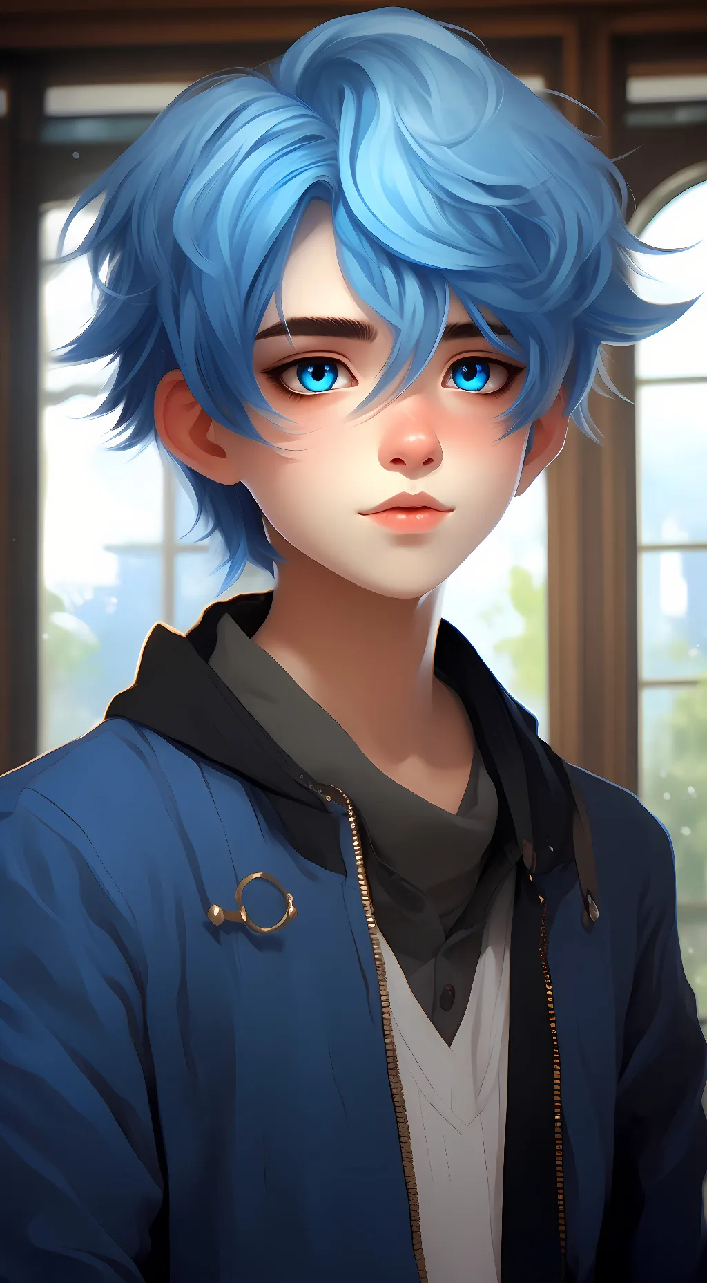 ai character: aqua background