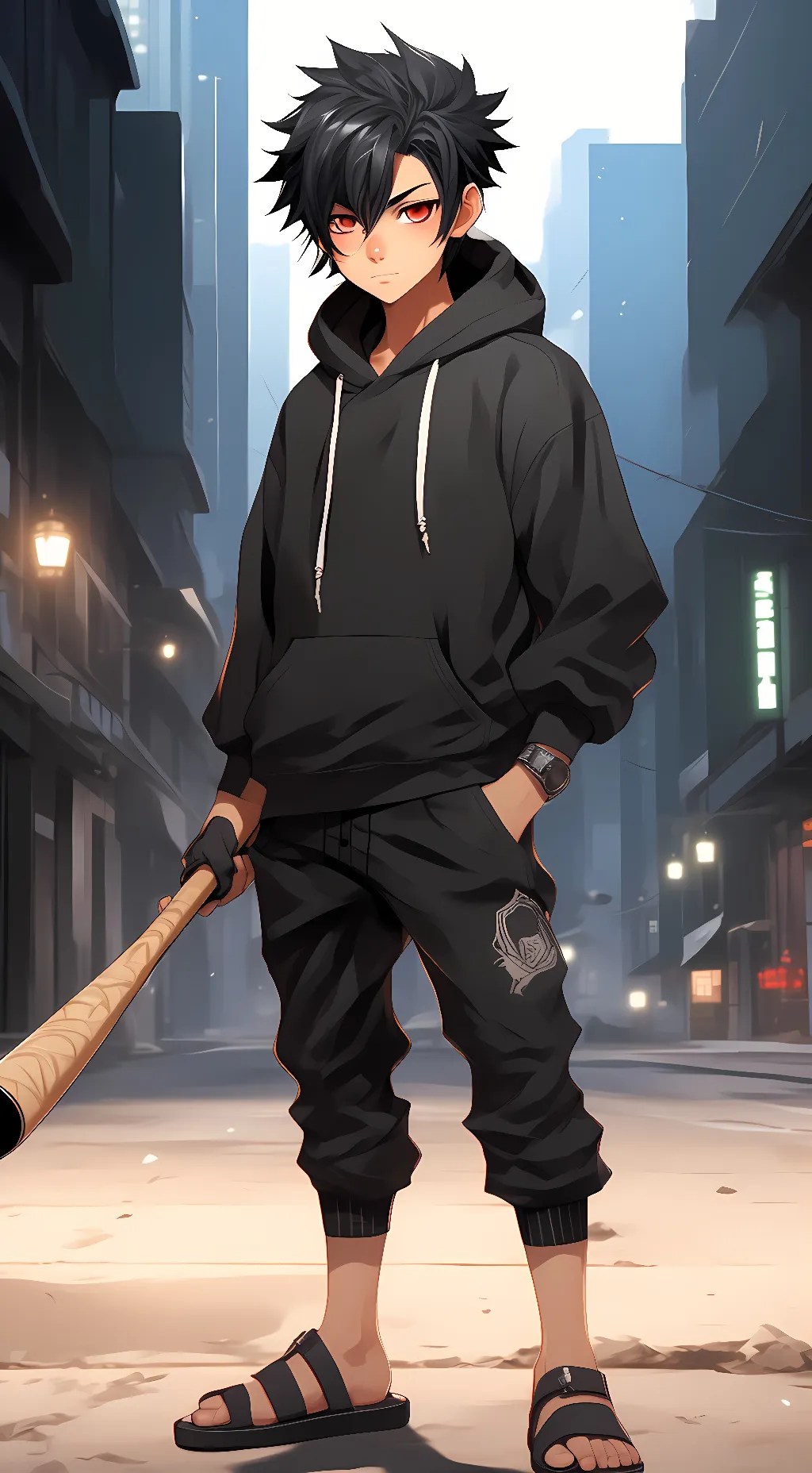 ai character: kanji Sano  background