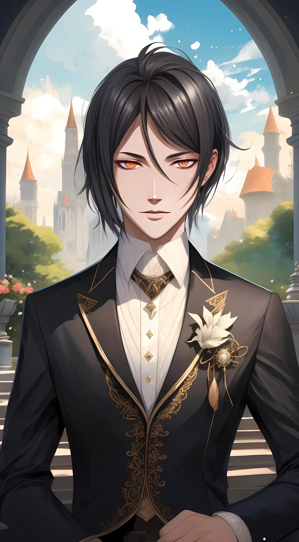 ai character: Sebastian  background