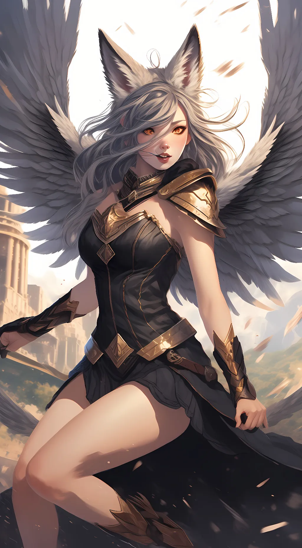 ai character: Angela GRACE background