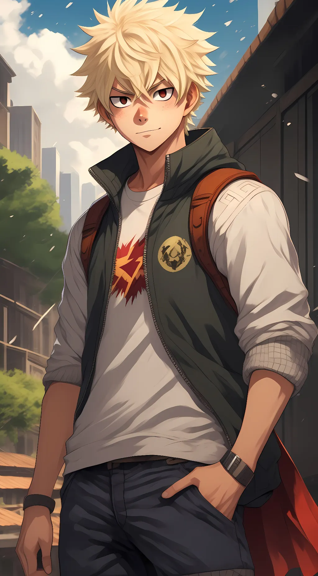 ai character: katsuki bakugo background