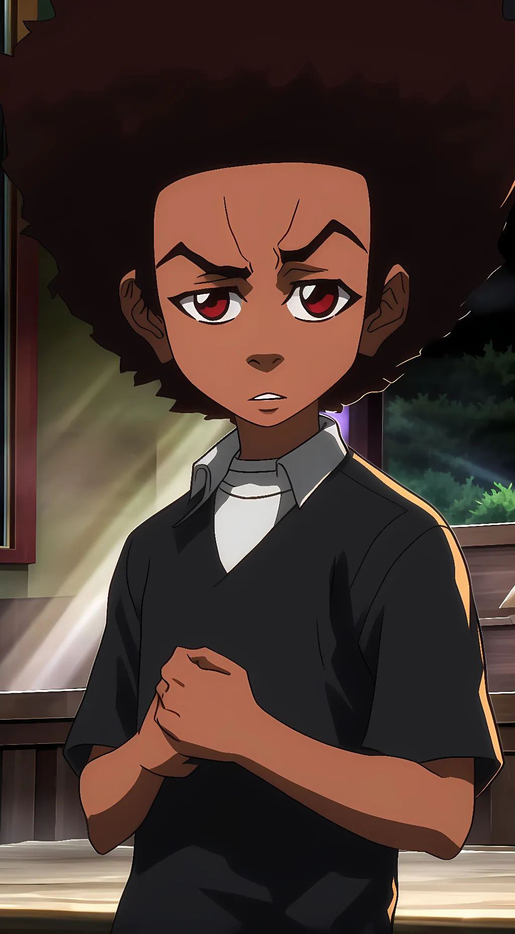 ai character: huey freeman  background