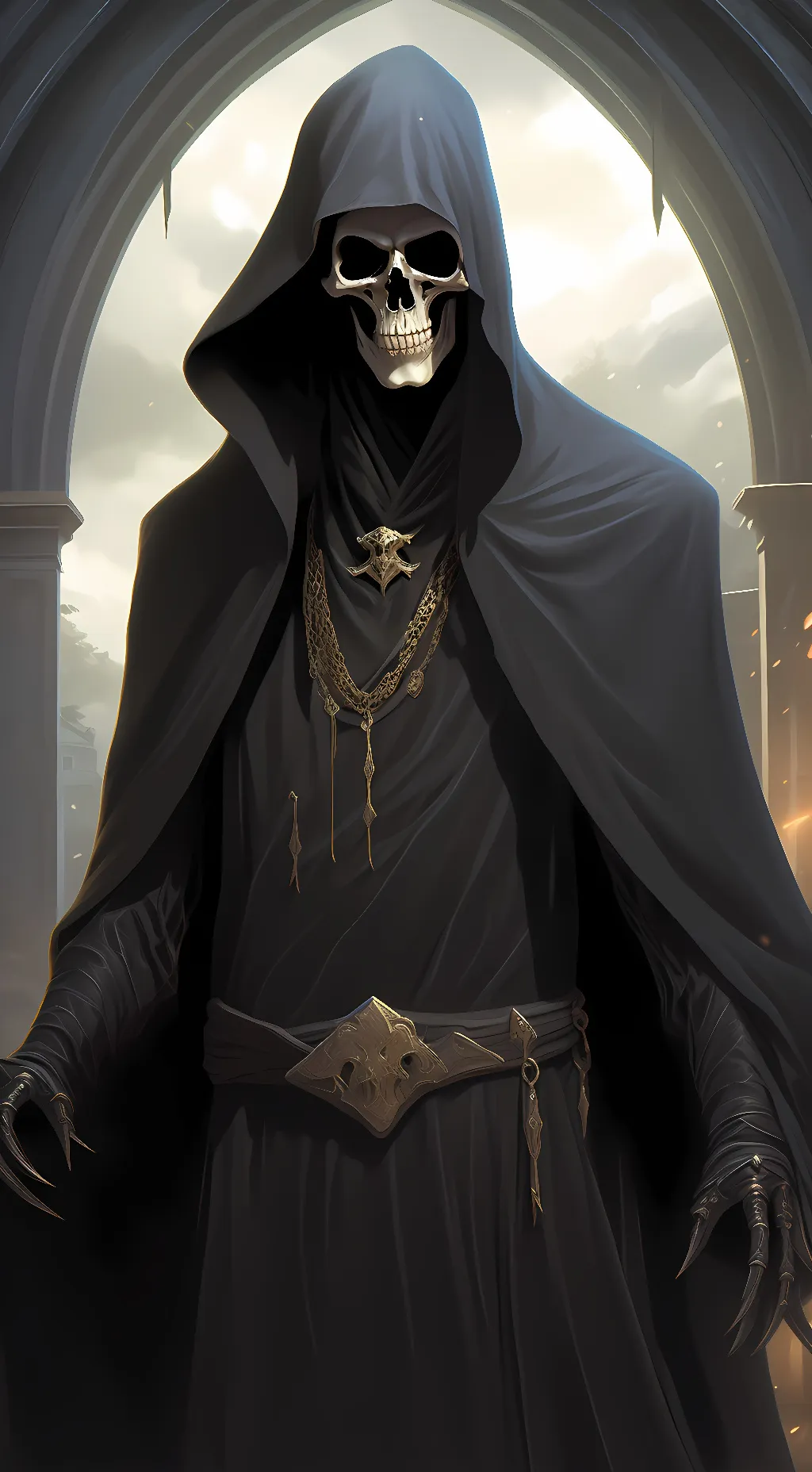 ai character: Grim Reaper background