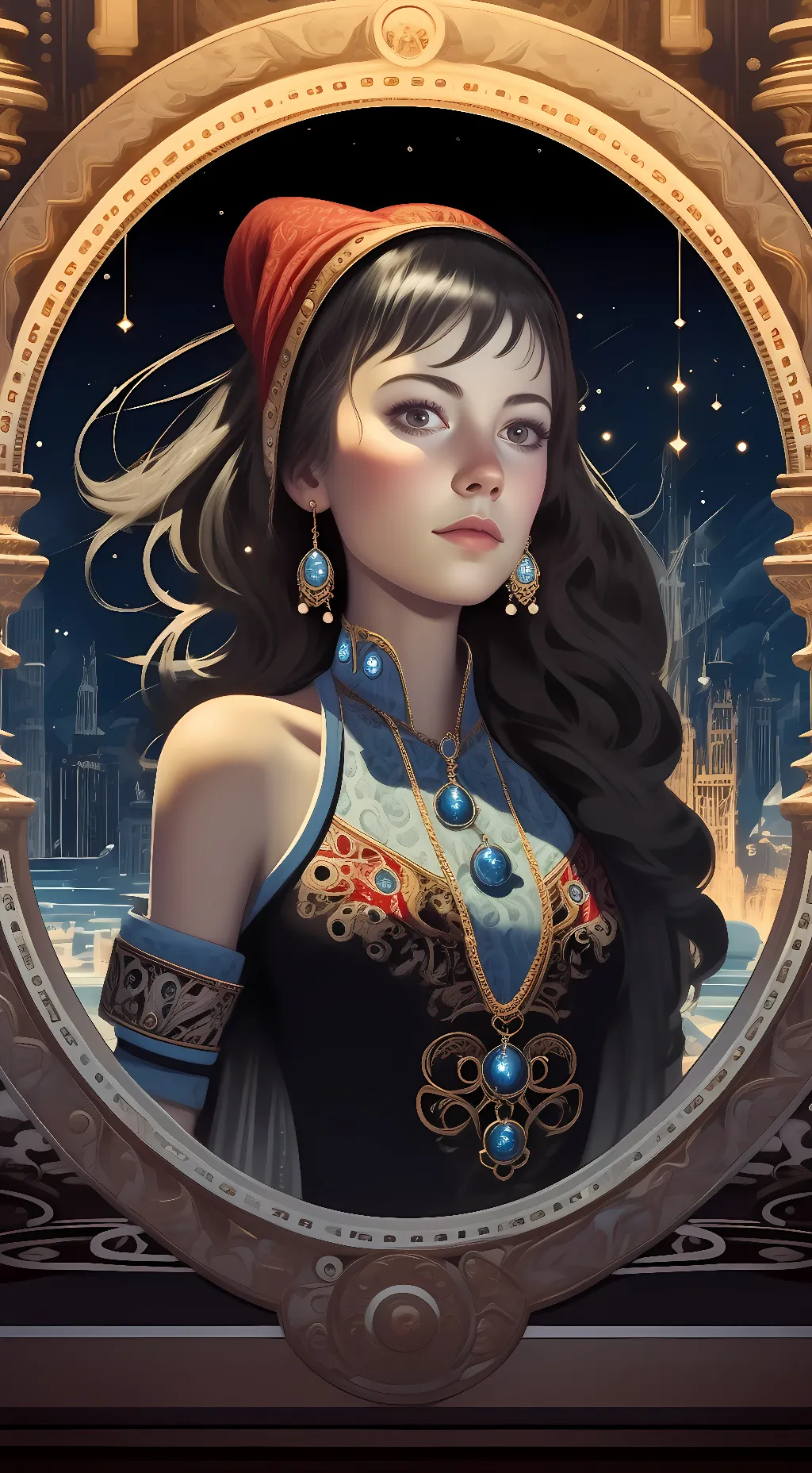 ai character: solar eclipse  background