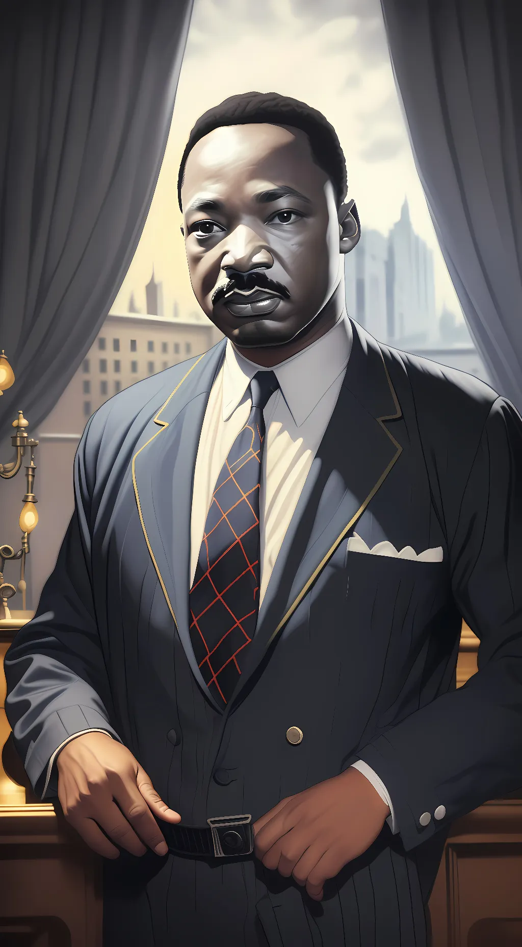 ai character: Martin Luther King Jr. background