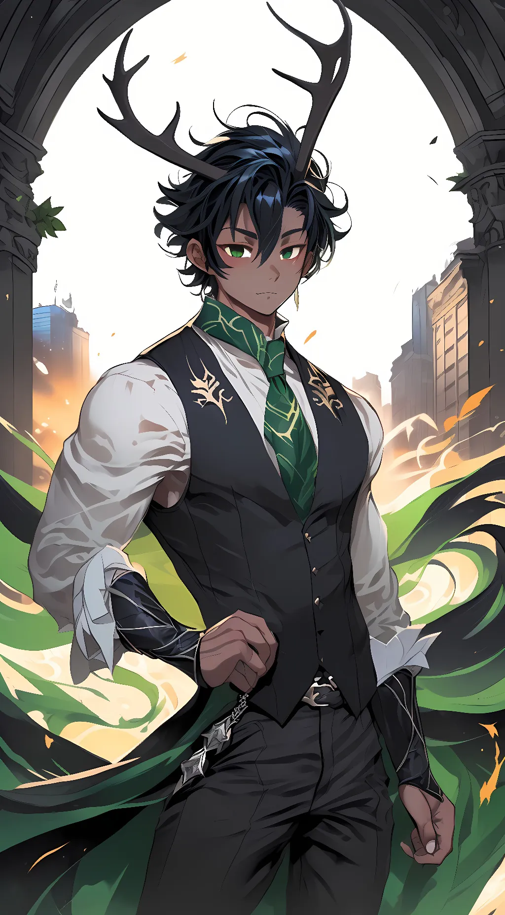 ai character: Wind background