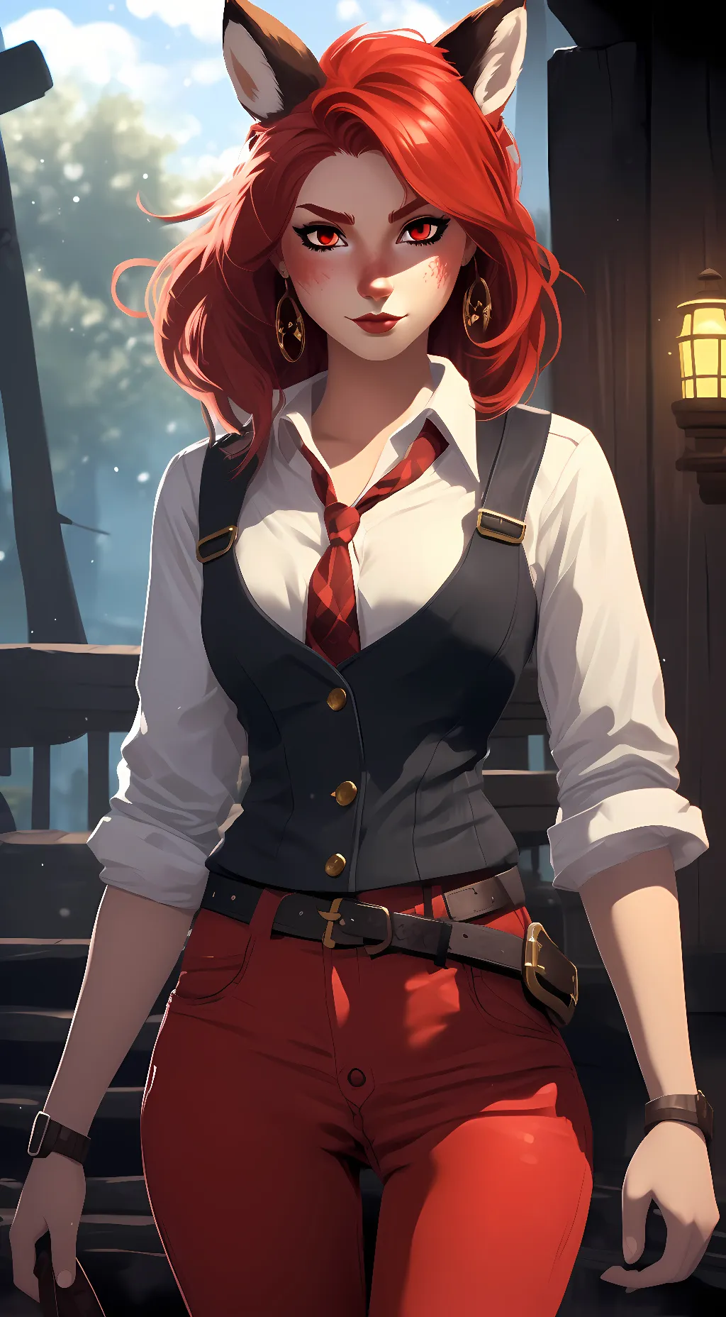 ai character: fnia foxy  background