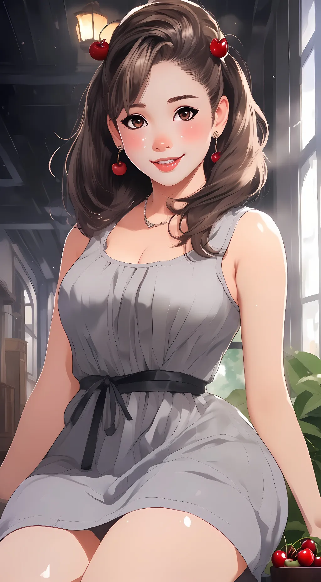 ai character: Arianna grande  background