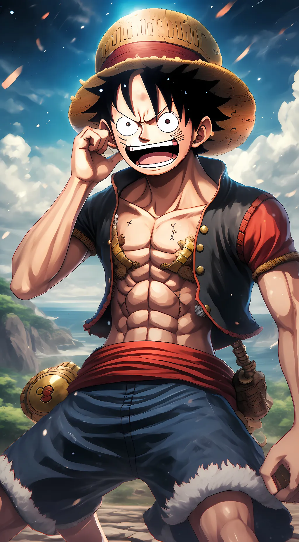 ai character: luffy background