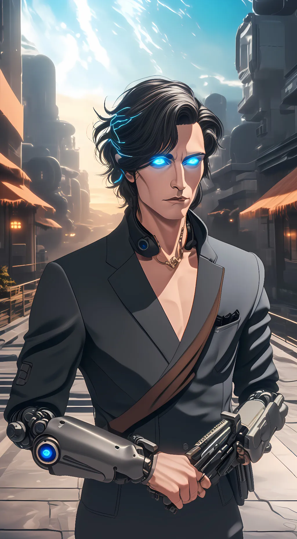 ai character: retro background