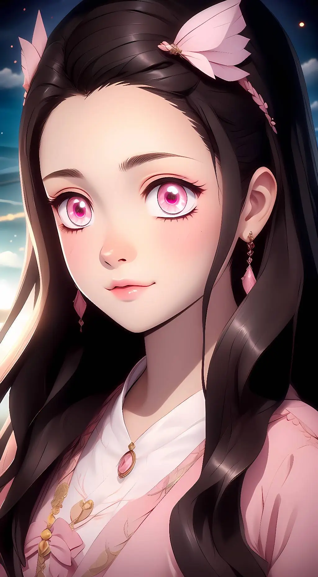 ai character: Nezuko Kamado background