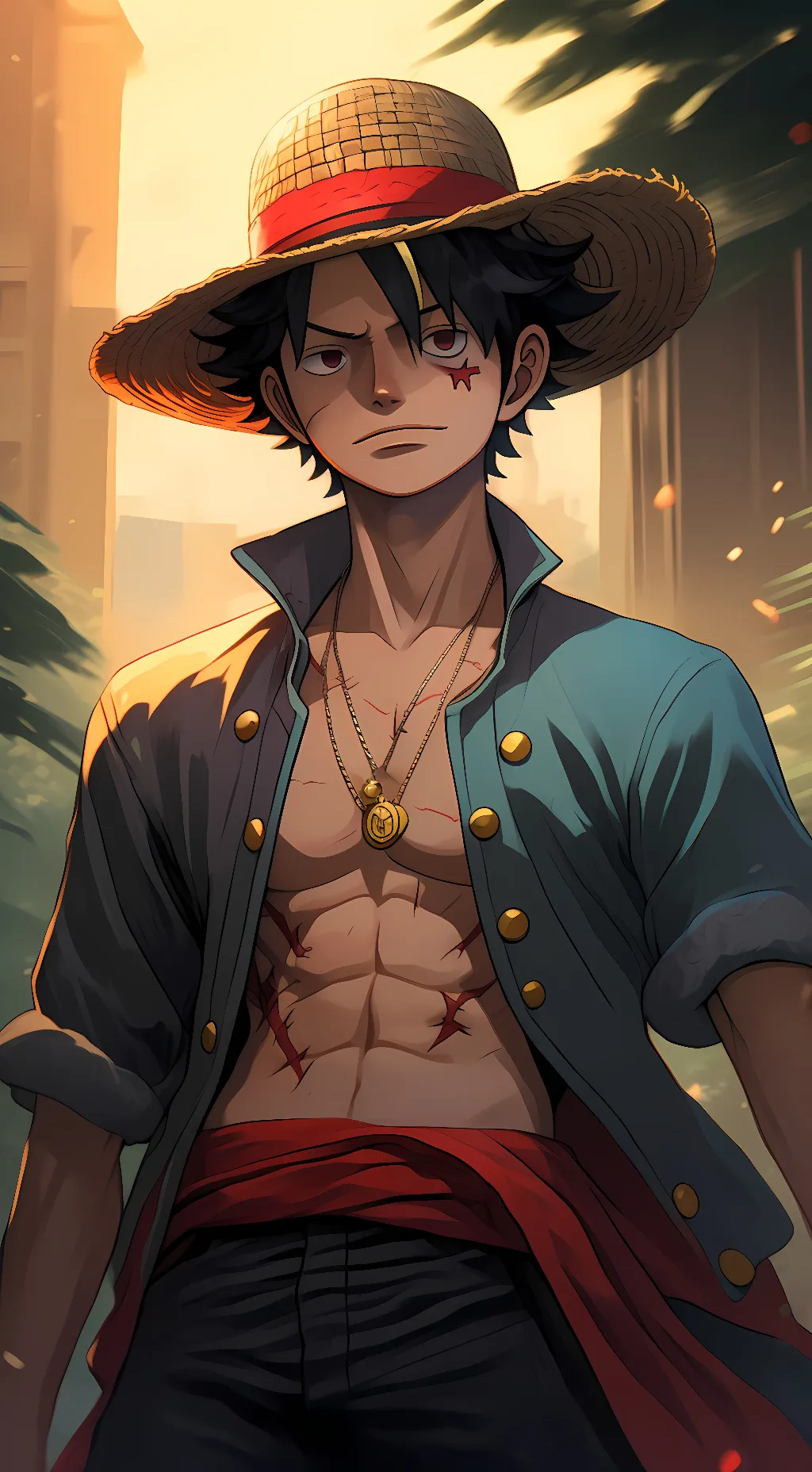 ai character: Monkey D. Luffy background