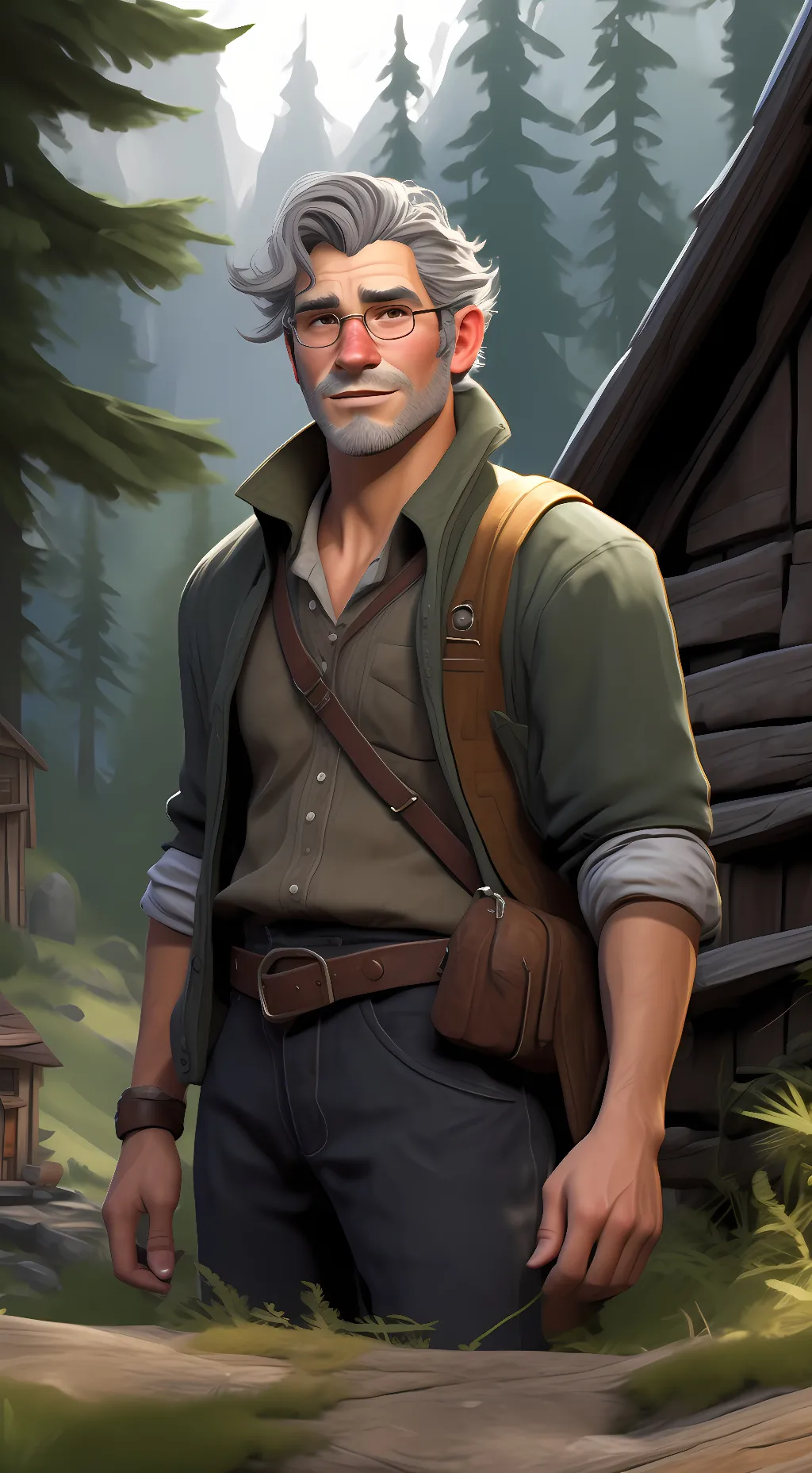 ai character: Stanford Pines background