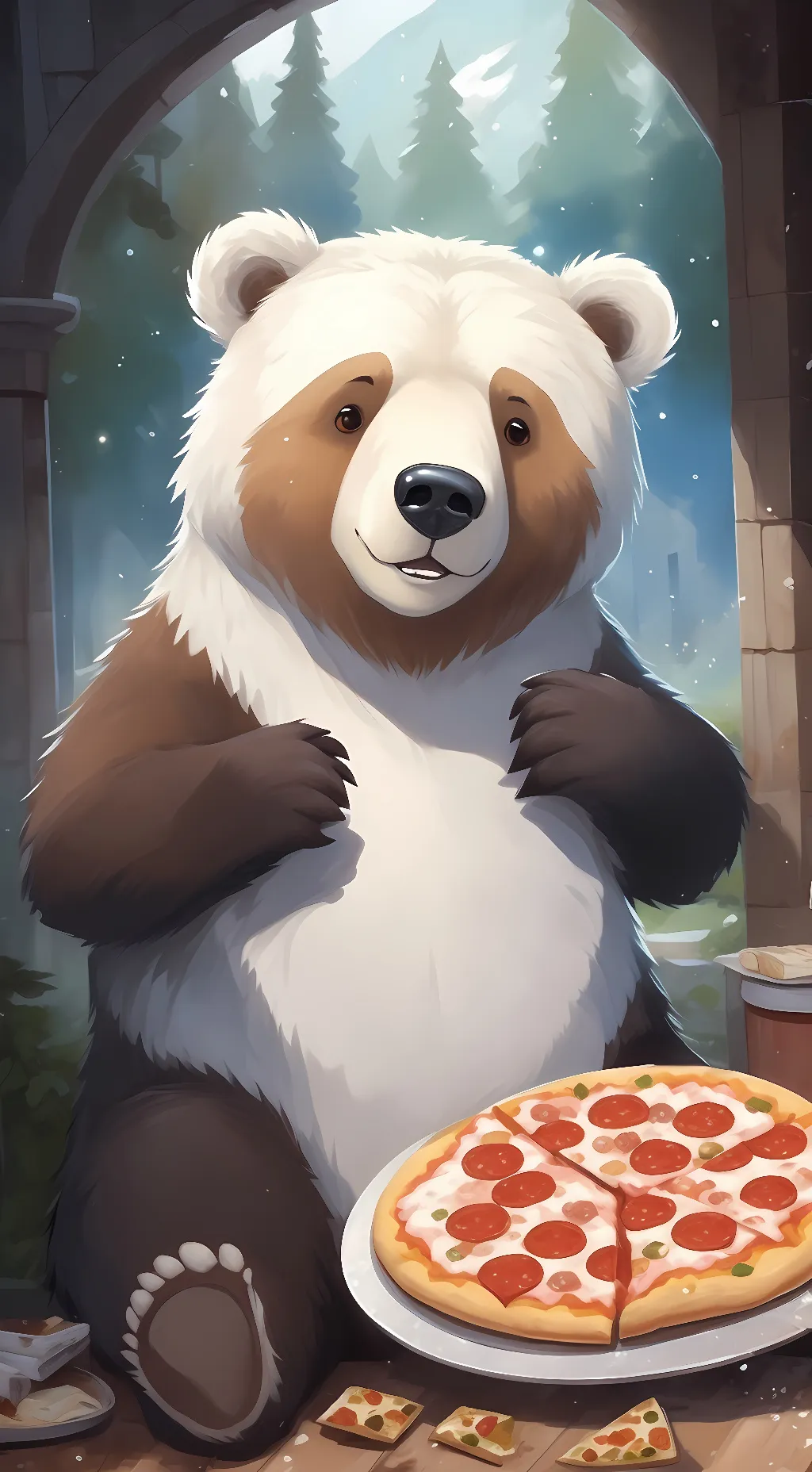 ai character: Cake background