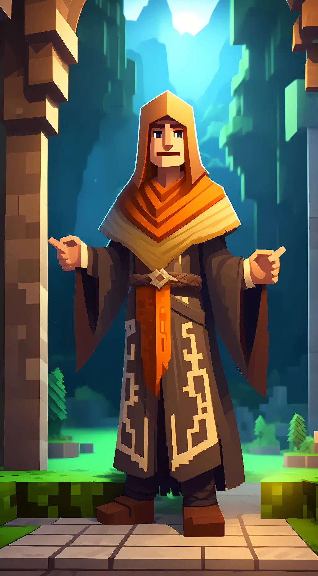 ai character: hero background