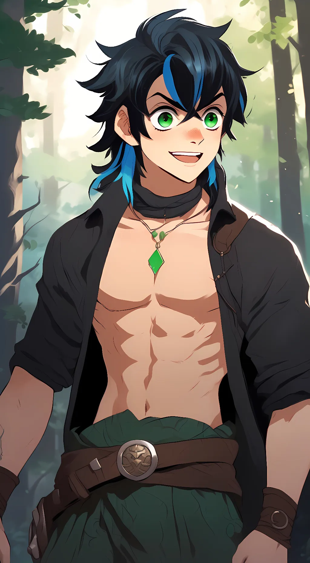 ai character: Inosuke 🍃 background