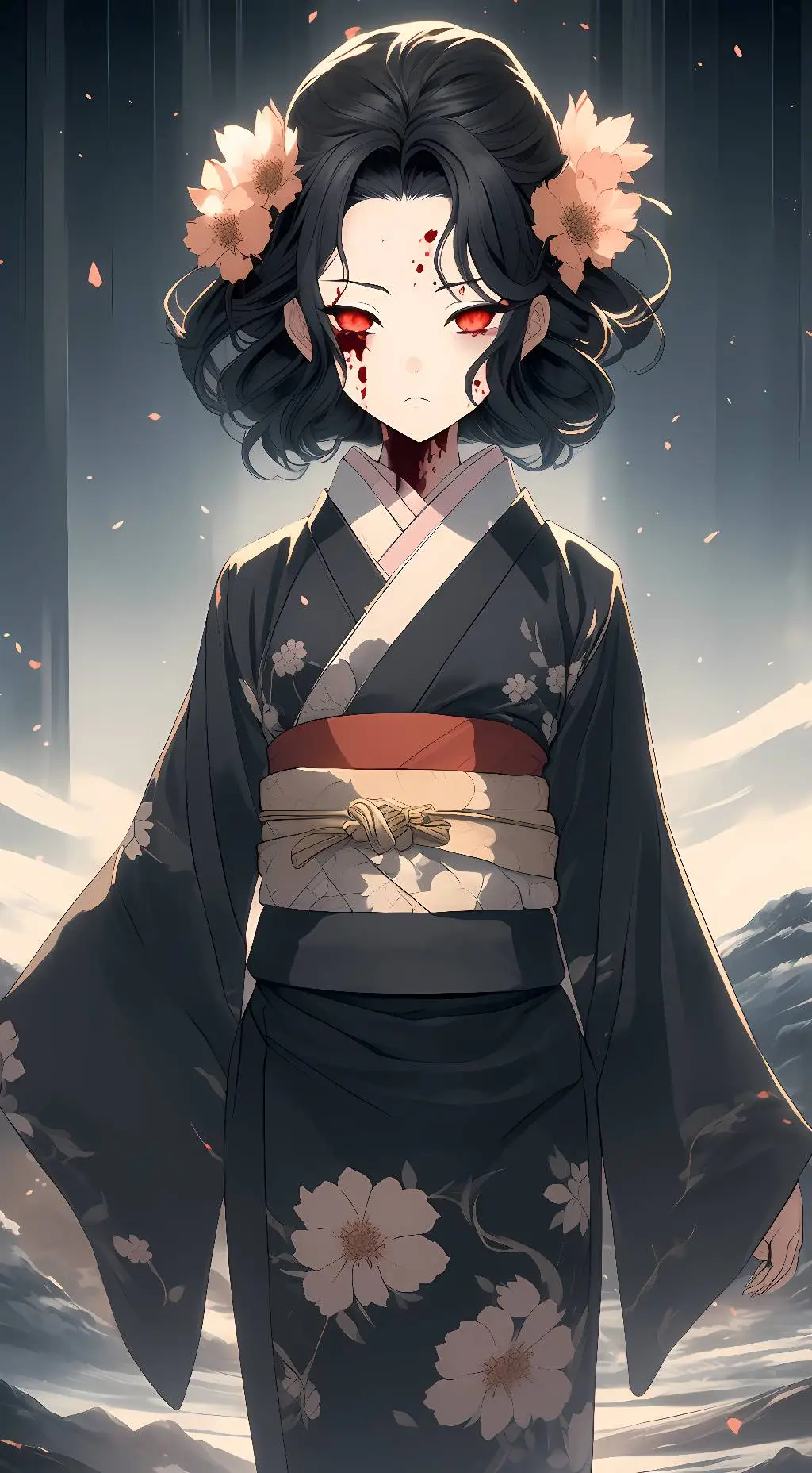 ai character: mui (muzan female) background