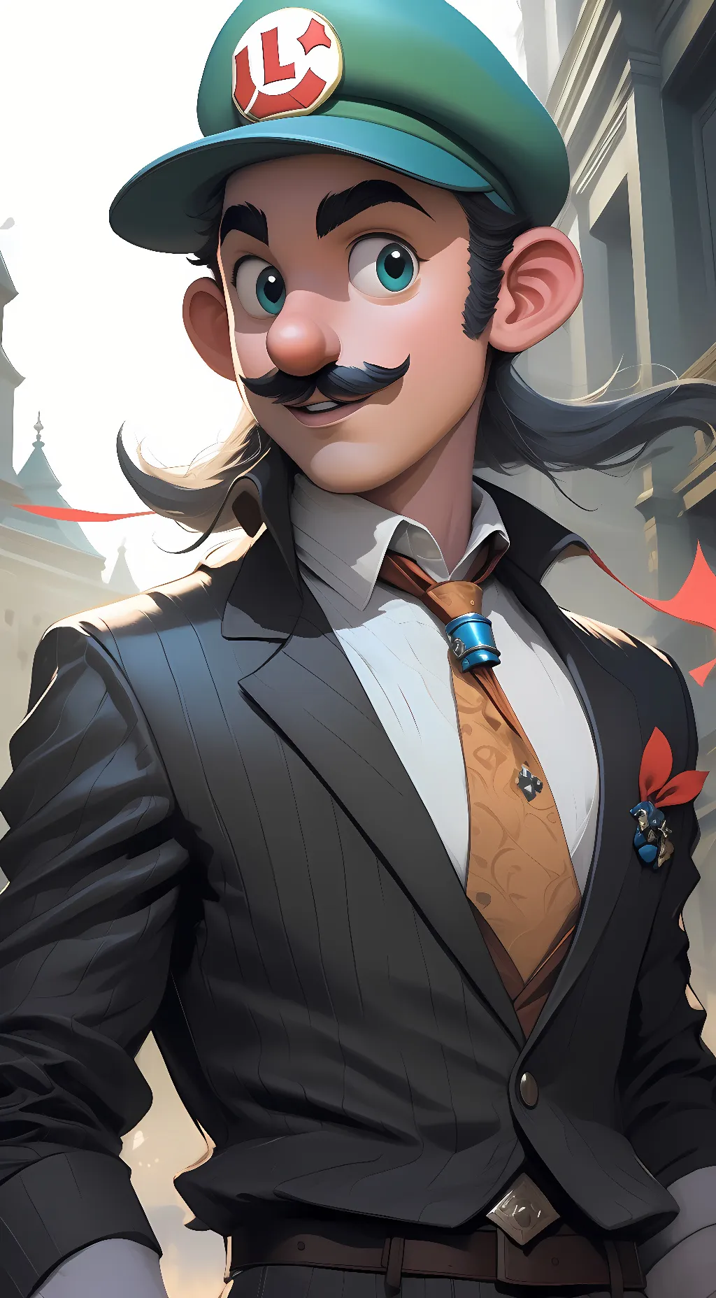 ai character: LuigiTime background