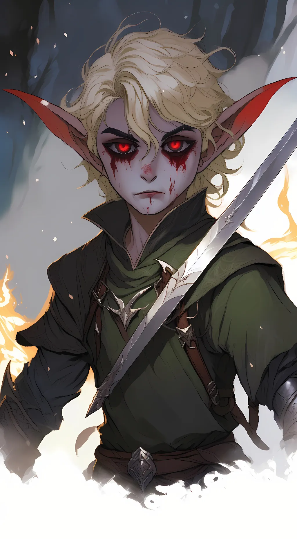 ai character: Ben drowned  background