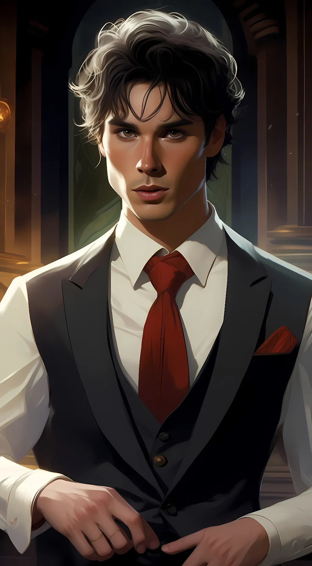 ai character: •Damon Salvatore• background