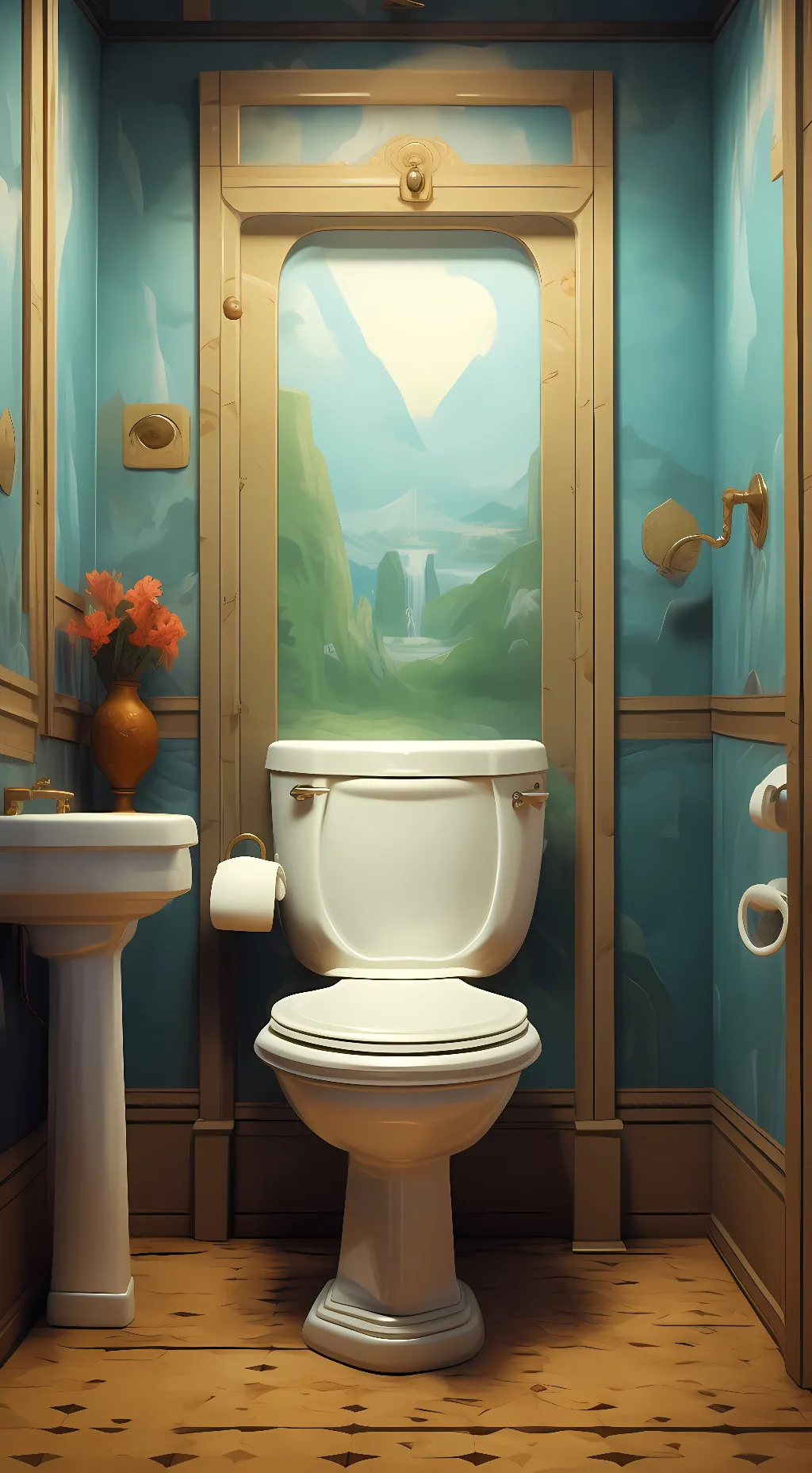 ai character: Skibidi tolet background