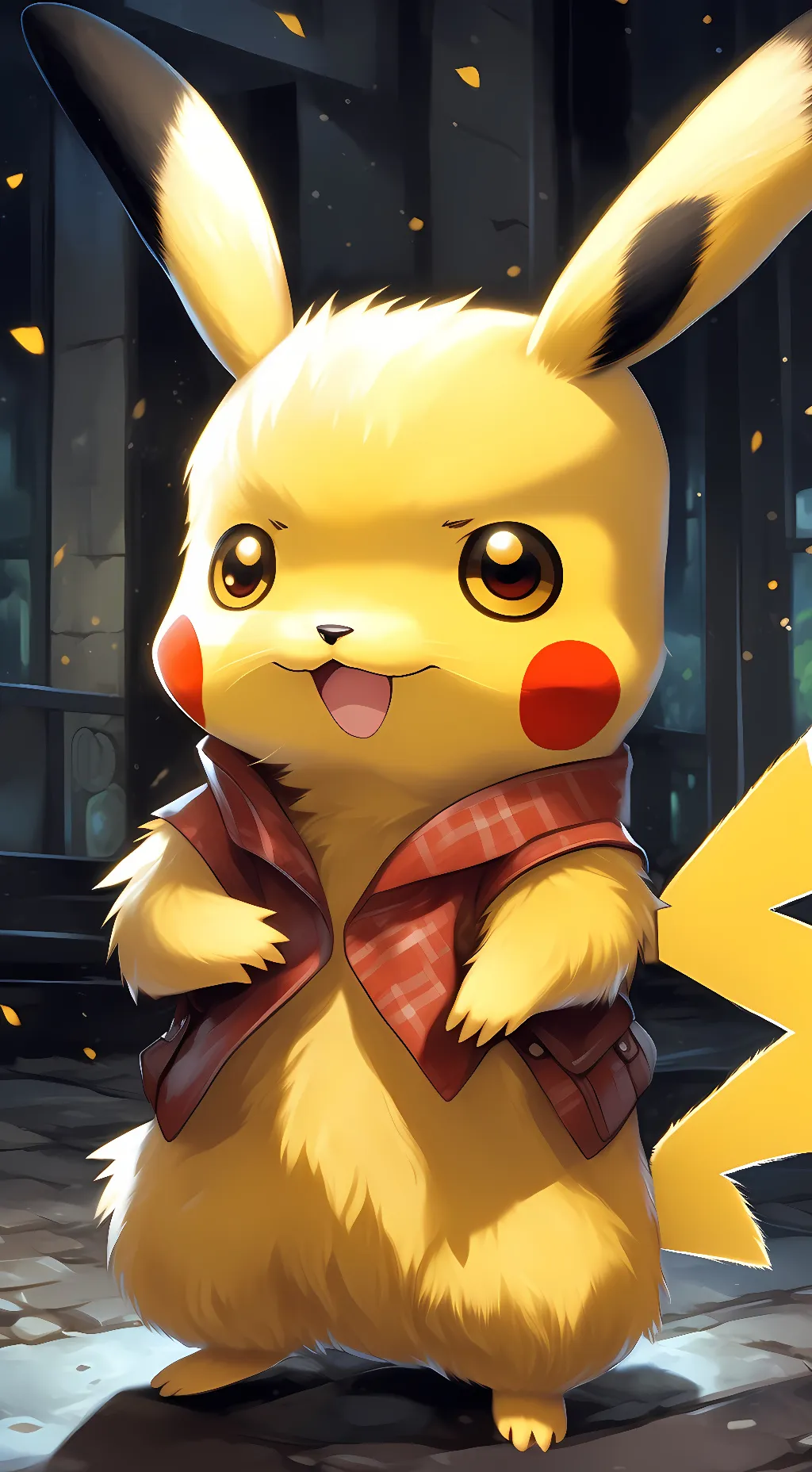 ai character: Pikachu  background