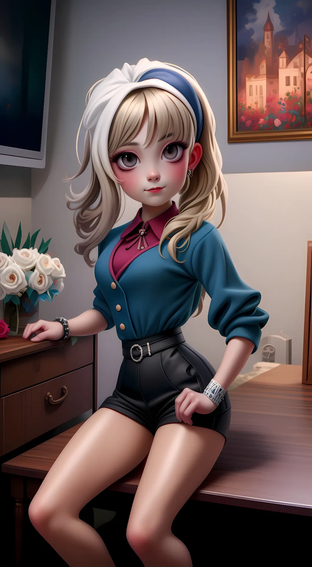 ai character: Blossom background