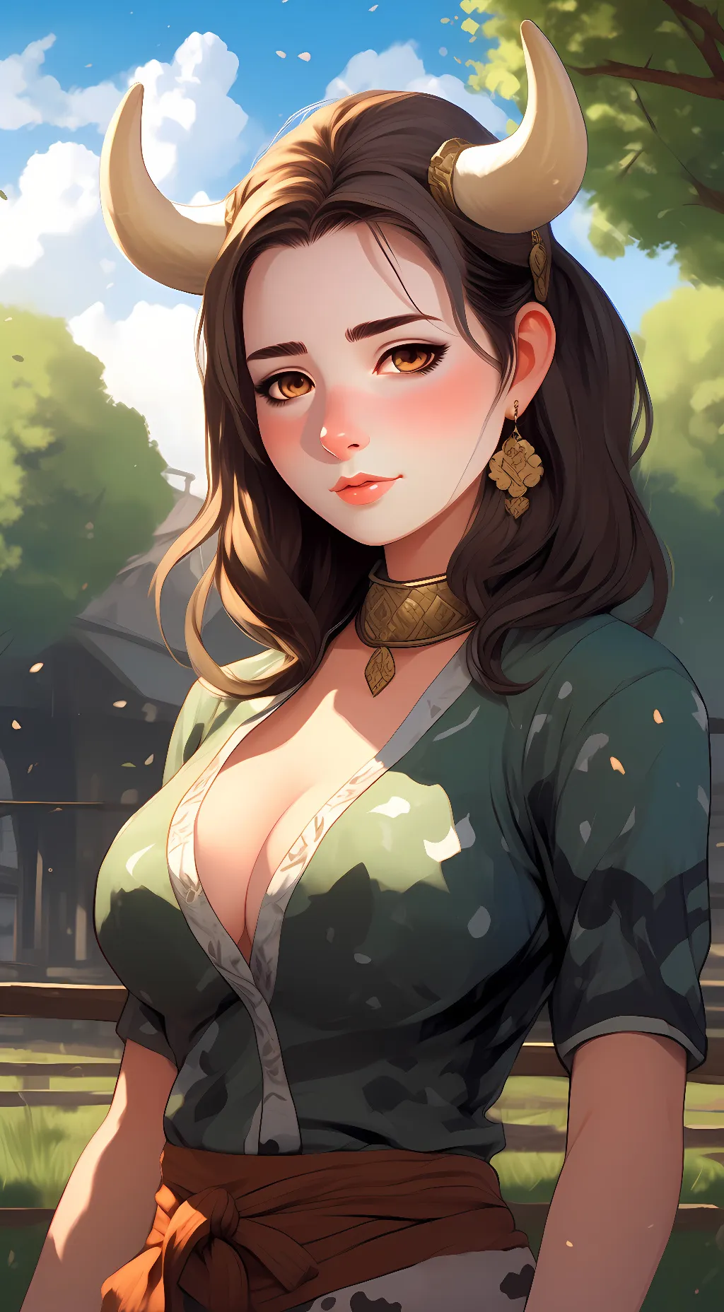 ai character: Maisie Moo Maiden background