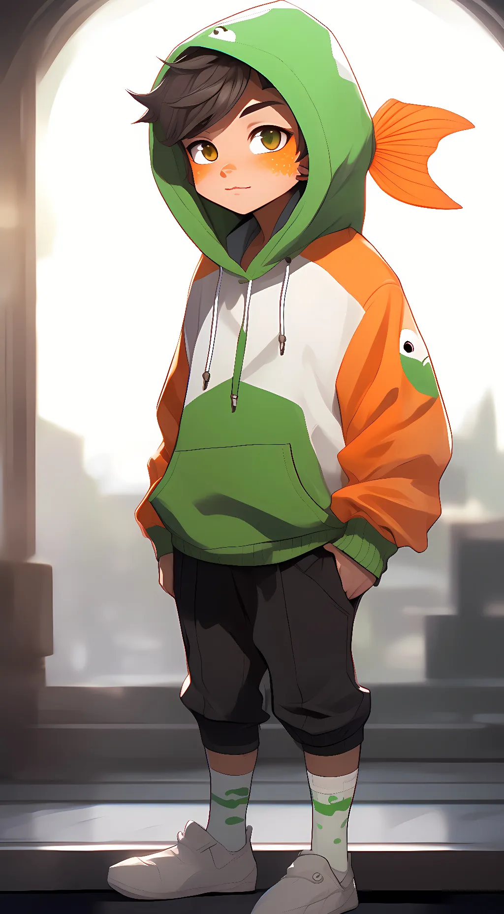 ai character: Darwin Watterson  background