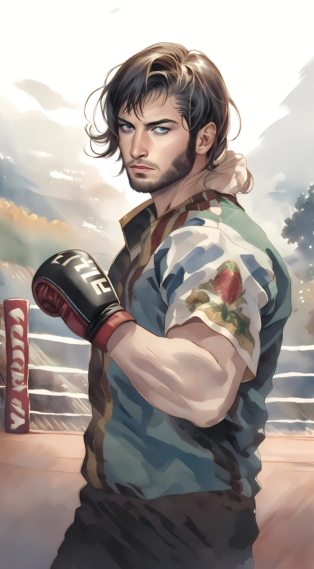 ai character: Leon Black background