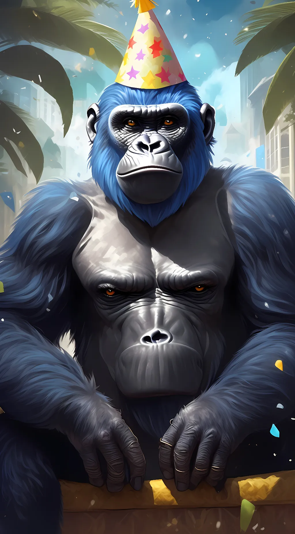 ai character: mini game gorilla background
