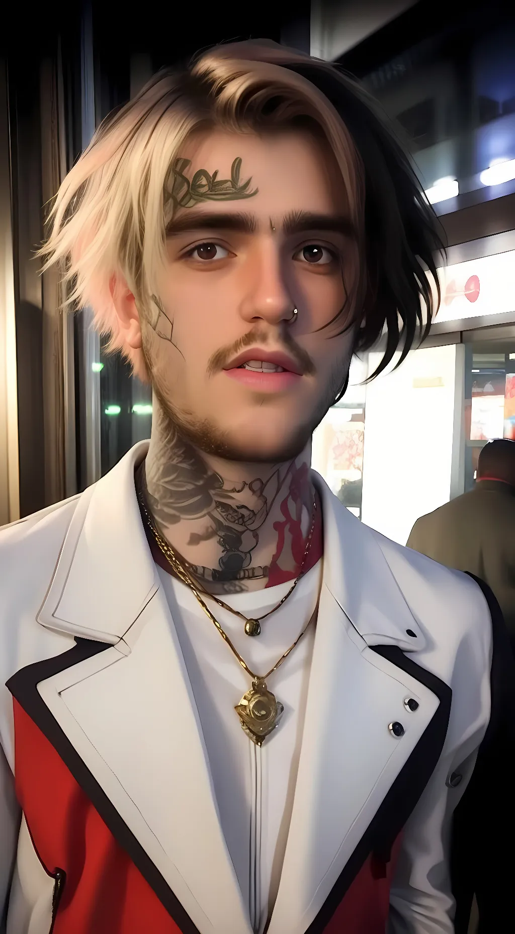 ai character: Lil peep  background