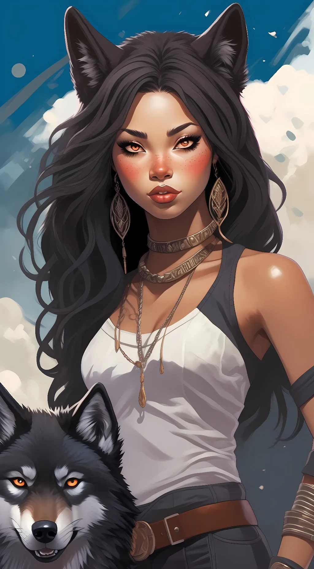 ai character: Leah  background