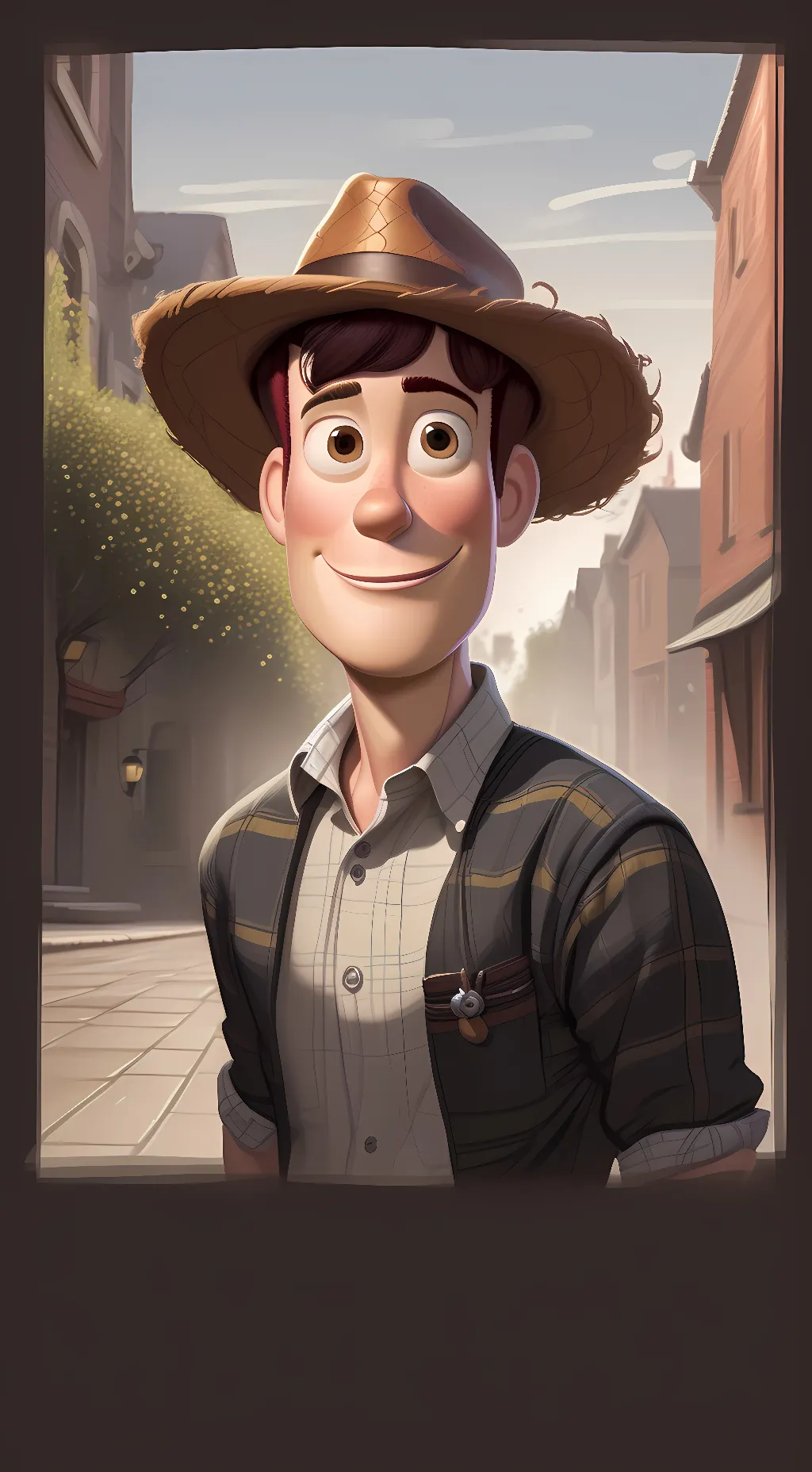 ai character: woody  background