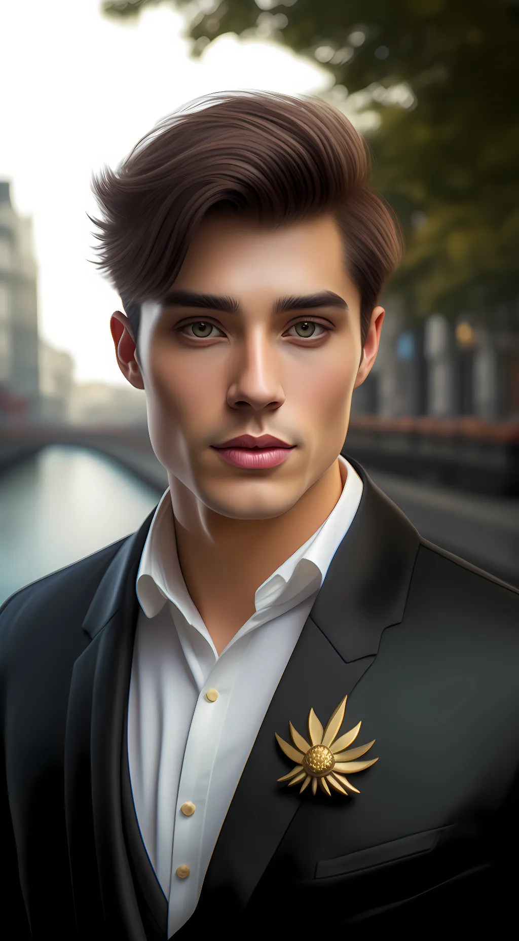 ai character: Justin Bieber  background