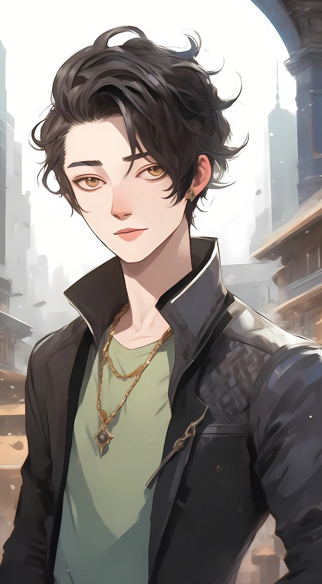 ai character: ash background