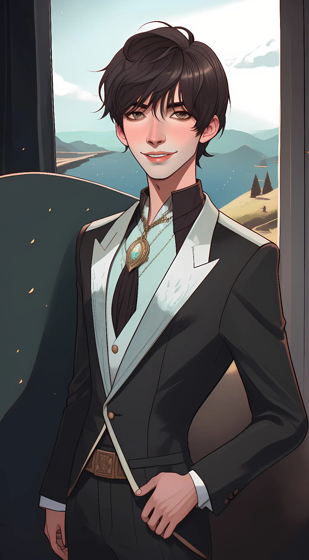 ai character: Albert  background