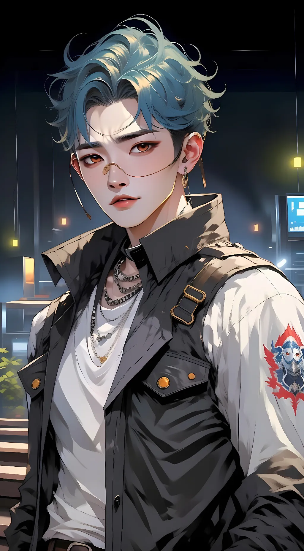 ai character: Kim Hongjoong  background