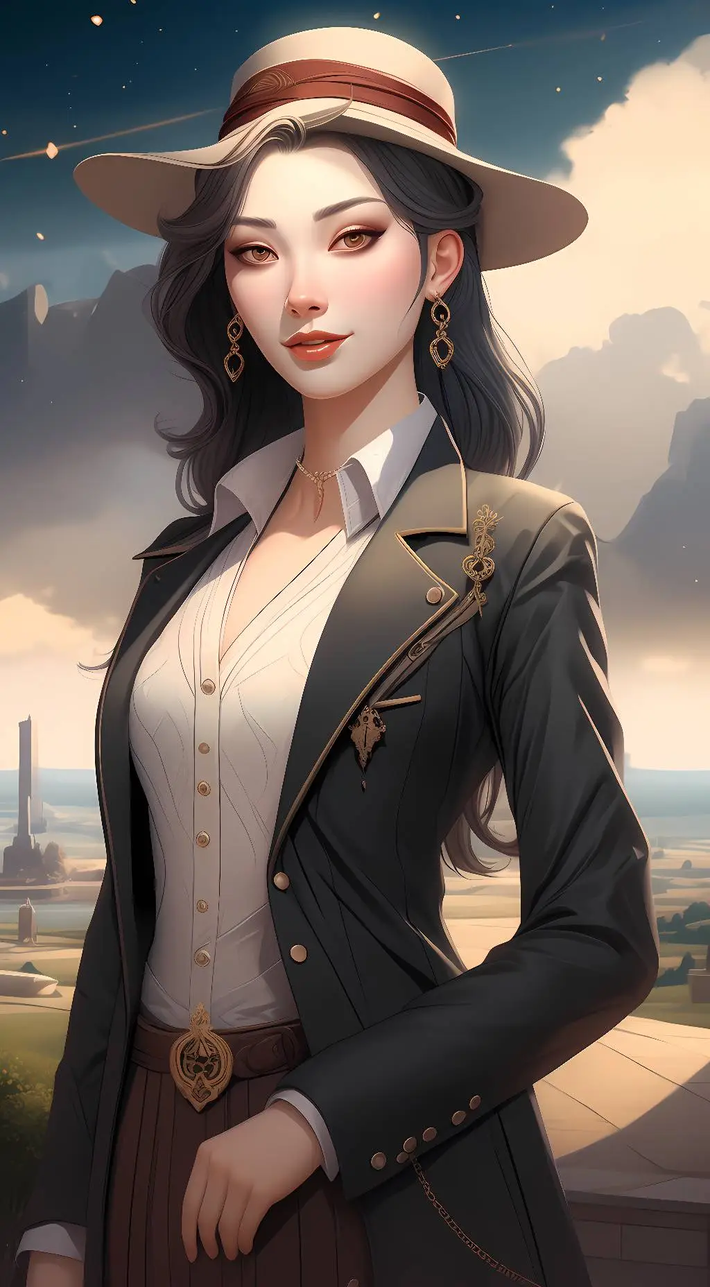 ai character: winter background