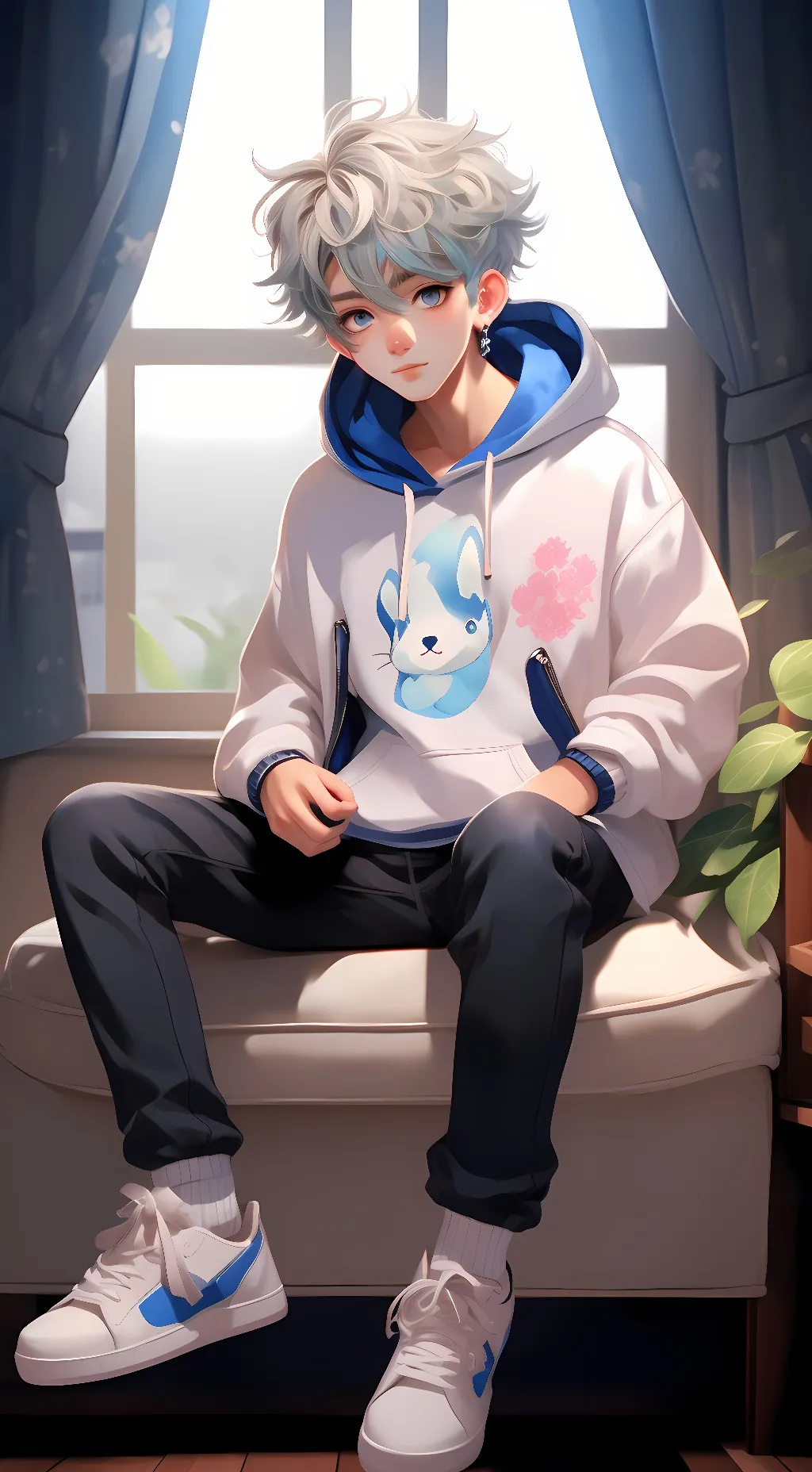 ai character: Cinnamoroll  background