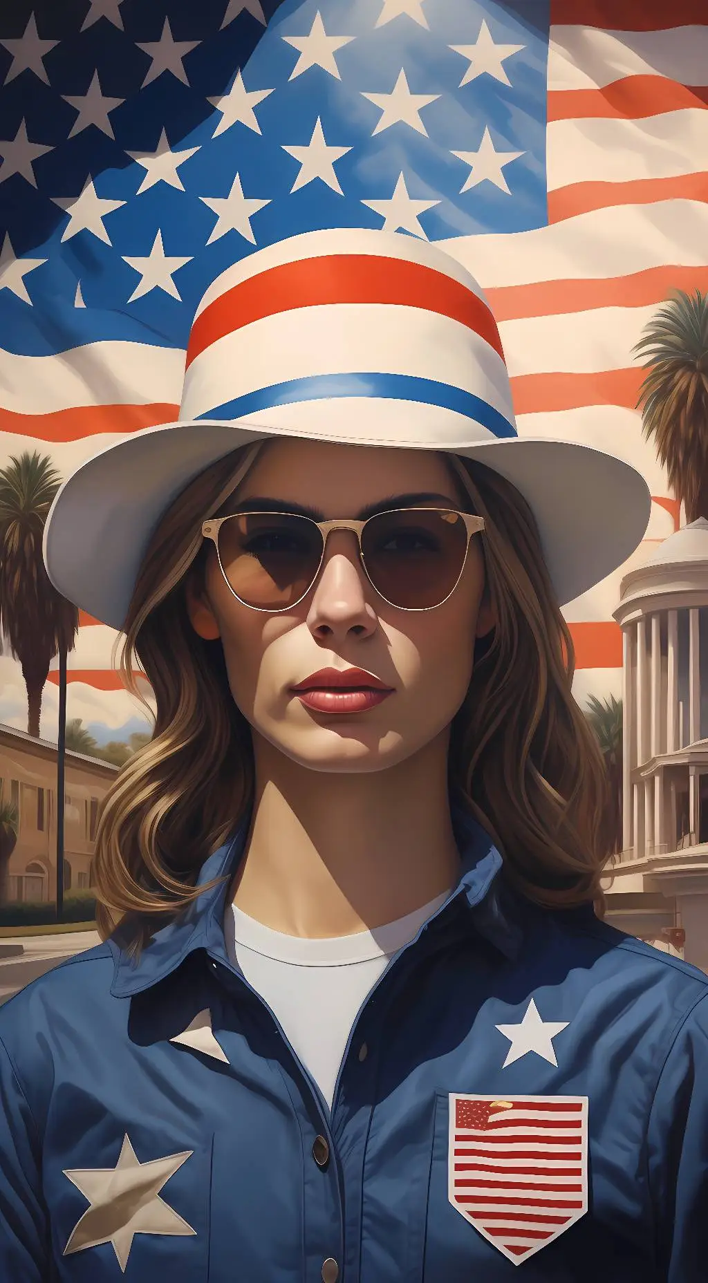 ai character: United States  background