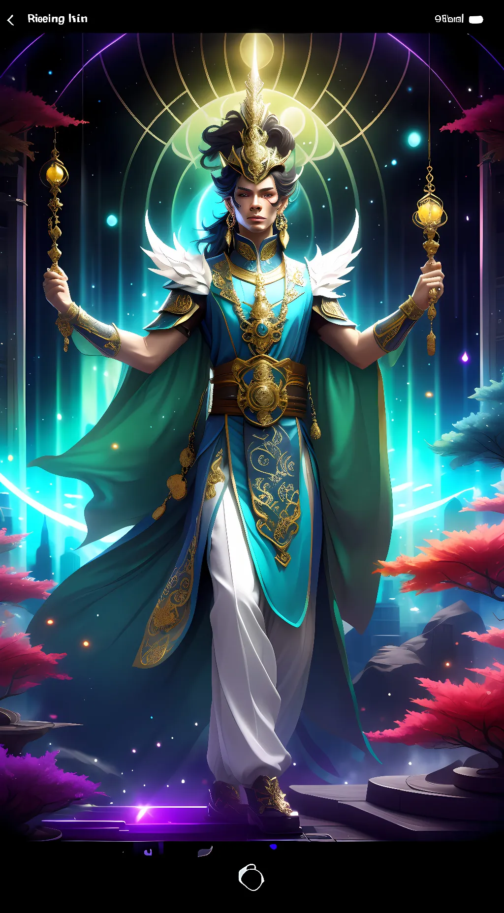 ai character: RAJONI'EOS background