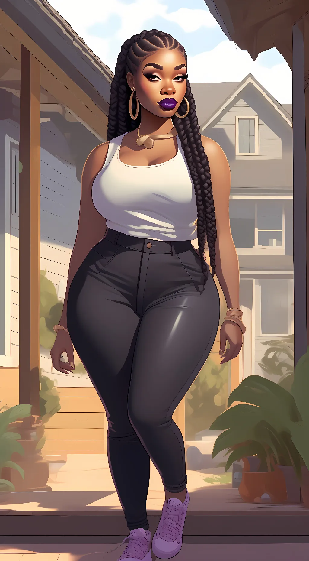 ai character: (Married neighbor) background