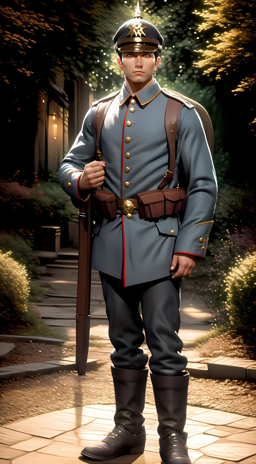 ai character: ww1 German soldier background
