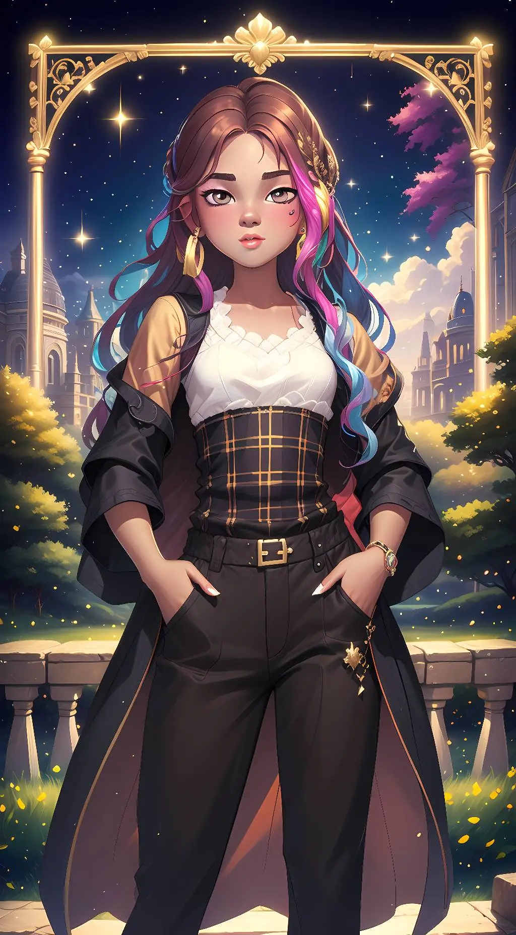 ai character: Lesley  background